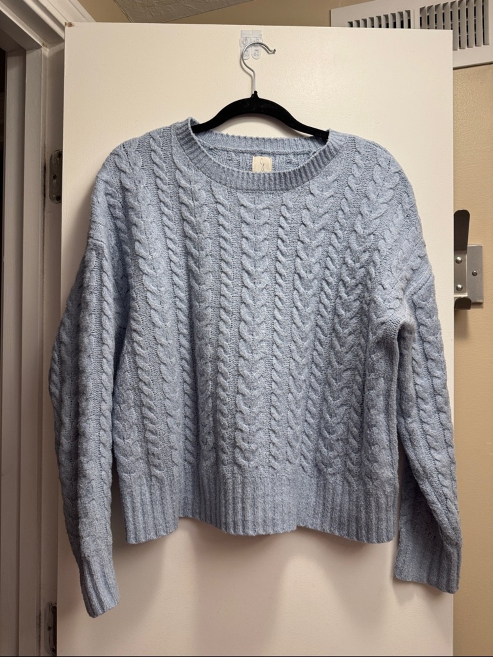 Joie Cable Knit Crewneck Pullover Sweater Sz M